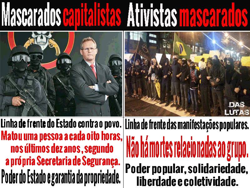 Mascarados Capitalistas x Ativistas Mascarados